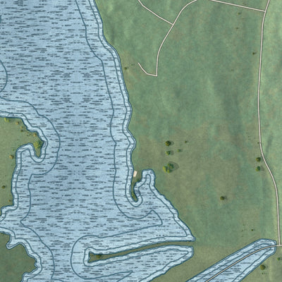 Close-up of the map of Mechanicsville, Connecticut print showing street and building detail
