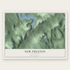New Preston, Connecticut map print, the full design