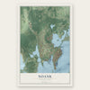 Noank, Connecticut map print, the full design