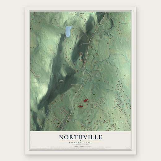 Northville, Connecticut map print, the full design