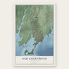 Old Greenwich, Connecticut map print, the full design