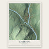 Riverton, Connecticut map print, the full design