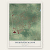 Sherwood Manor, Connecticut map print, the full design
