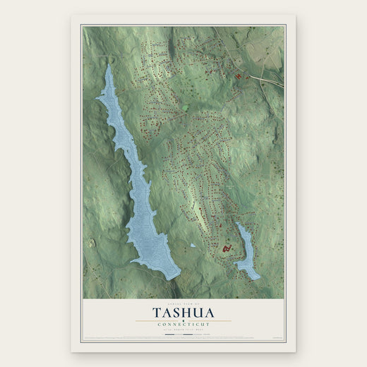 Tashua, Connecticut map print, the full design