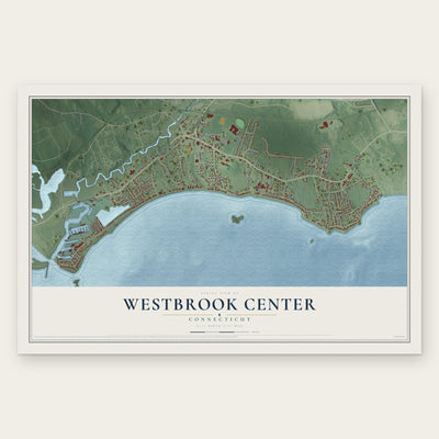 Westbrook Center, Connecticut map print, the full design