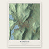 Winsted, Connecticut map print, the full design