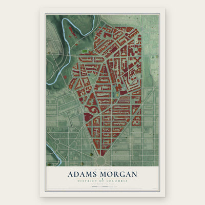 Adams Morgan, District of Columbia map print, the full design