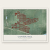 Capitol Hill, District of Columbia map print, the full design