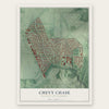 Chevy Chase, District of Columbia map print, the full design