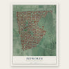 Petworth, District of Columbia map print, the full design