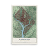 Map of Washington, District of Columbia, 12 x 18 inch unframed archival matte print
