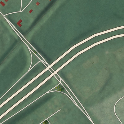 Close-up of the map of Ardentown, Delaware print showing street and building detail