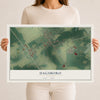 Map of Dagsboro, Delaware, 12 x 18 inch unframed archival matte print