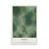 Map of Hartly, Delaware, 12 x 18 inch unframed archival matte print