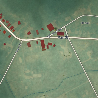 Second close-up of the map of Hartly, Delaware print showing more streets and buildings