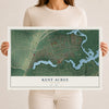 Map of Kent Acres, Delaware, 12 x 18 inch unframed archival matte print