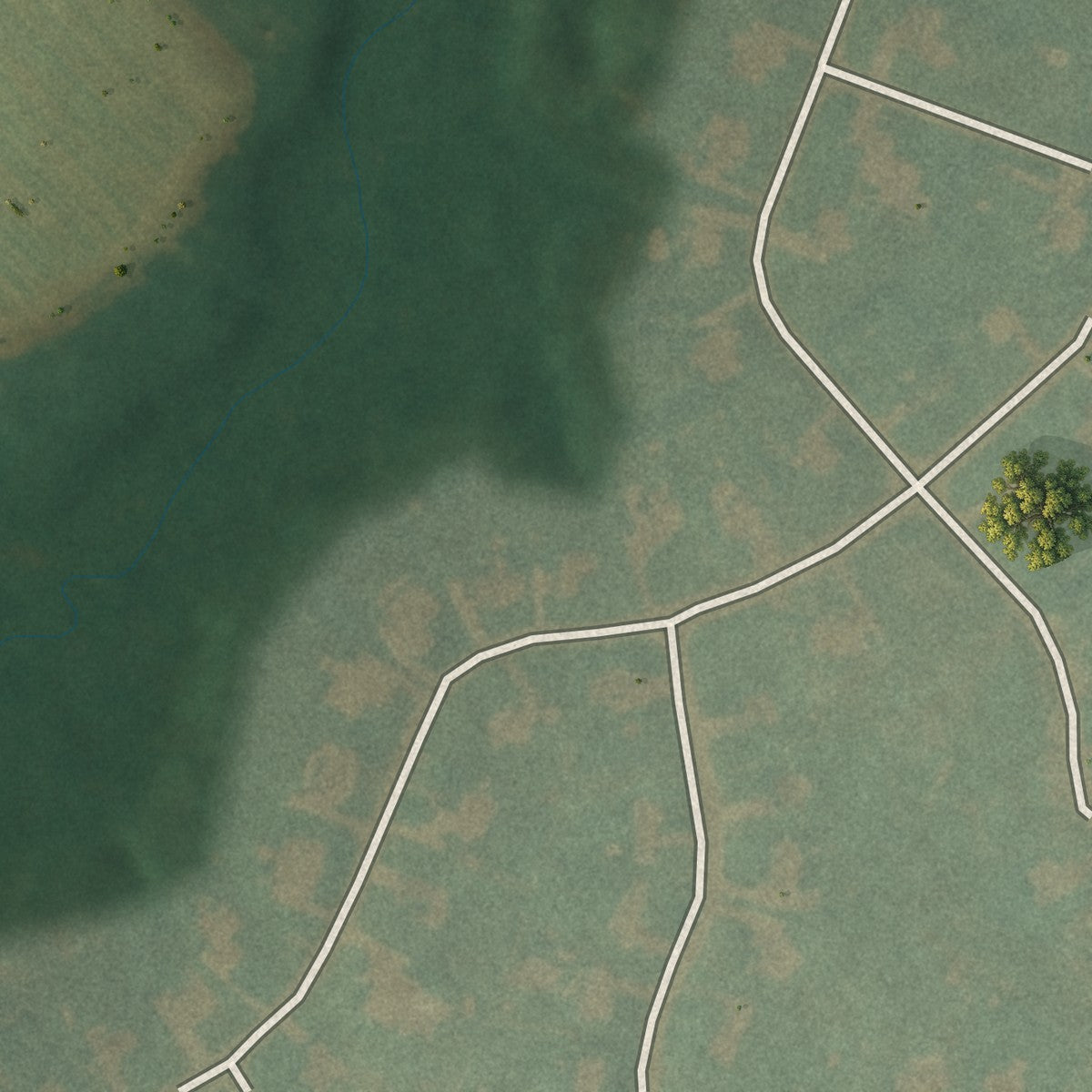 Second close-up of the map of Kenton, Delaware print showing more streets and buildings