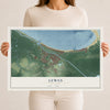 Map of Lewes, Delaware, 12 x 18 inch unframed archival matte print