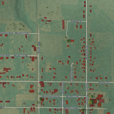 Close-up of the map of Lincoln, Delaware print showing street and building detail