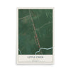 Map of Little Creek, Delaware, 12 x 18 inch unframed archival matte print