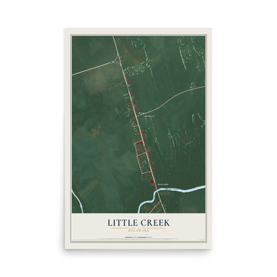 Map of Little Creek, Delaware, 12 x 18 inch unframed archival matte print