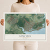 Map of Long Neck, Delaware, 12 x 18 inch unframed archival matte print