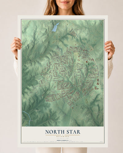 Map of North Star, Delaware, 24 x 36 inch unframed archival matte print