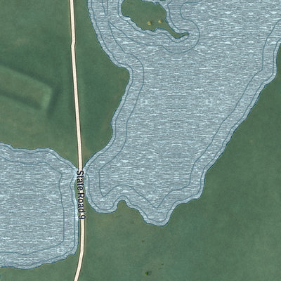 Close-up of the map of Port Penn, Delaware print showing street and building detail