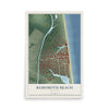 Map of Rehoboth Beach, Delaware, 12 x 18 inch unframed archival matte print