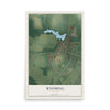 Map of Wyoming, Delaware, 12 x 18 inch unframed archival matte print