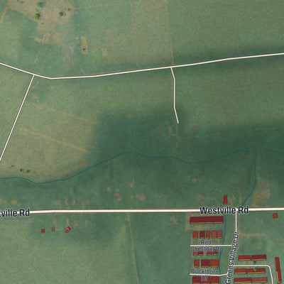 Second close-up of the map of Wyoming, Delaware print showing more streets and buildings