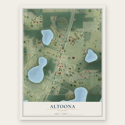 Altoona, Florida map print, the full design
