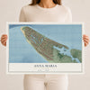 Anna Maria, Florida map print, 12" x 18" Archival Matte Print mockup