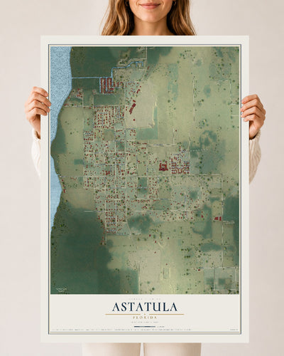 Astatula, Florida map print, 24" x 36" Archival Matte Print mockup
