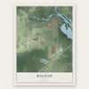 Bagdad, Florida map print, the full design