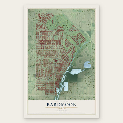 Bardmoor, Florida map print, the full design