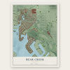 Bear Creek, Florida map print, the full design