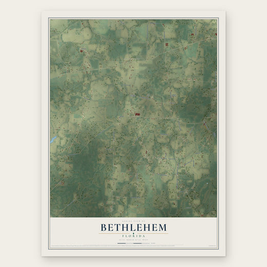 Bethlehem, Florida map print, the full design