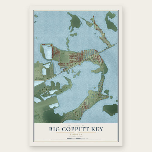 Big Coppitt Key, Florida map print, the full design