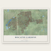Biscayne Gardens, Florida map print, the full design