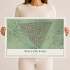 Biscayne Park, Florida map print, 12" x 18" Archival Matte Print mockup