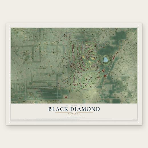 Black Diamond, Florida map print, the full design