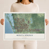 Bonita Springs, Florida map print, 12" x 18" Archival Matte Print mockup