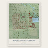 Boulevard Gardens, Florida map print, the full design