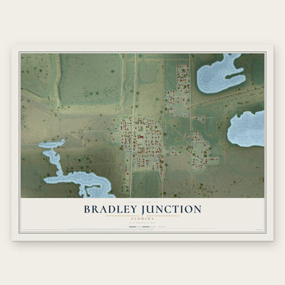 Bradley Junction, Florida map print, the full design