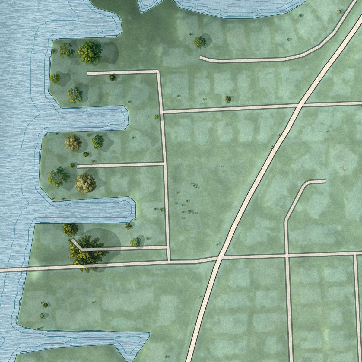 Close-up 2 of the Briny Breezes, Florida map artwork