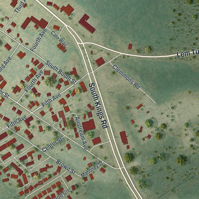 Close-up 2 of the Callahan, Florida map artwork