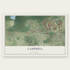 Campbell, Florida map print, the full design
