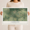 Campbellton, Florida map print, 12" x 18" Archival Matte Print mockup