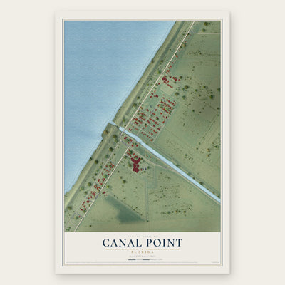 Canal Point, Florida map print, the full design